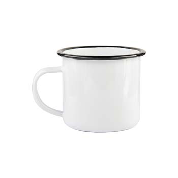 taza enamel 12oz borde de color