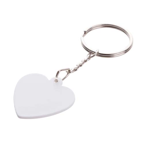 llavero de plástico con forma de corazón