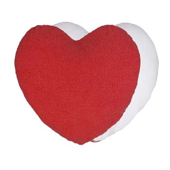 cojín afelpado de corazón 40x40cm