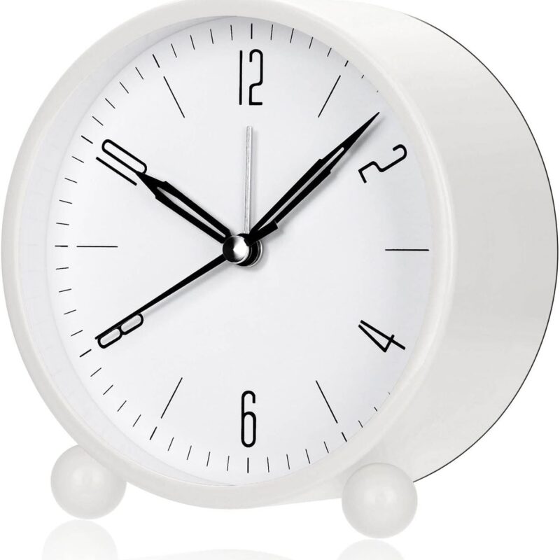 reloj despertador de mesa redondo 10.5 x 10.7 x 4cm