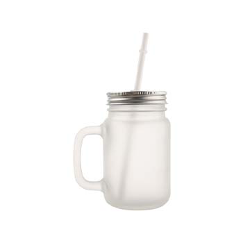 mason jar glaseada 12oz con tapa y pajilla