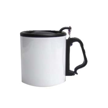taza de café blanca 350ml de acero inoxidable