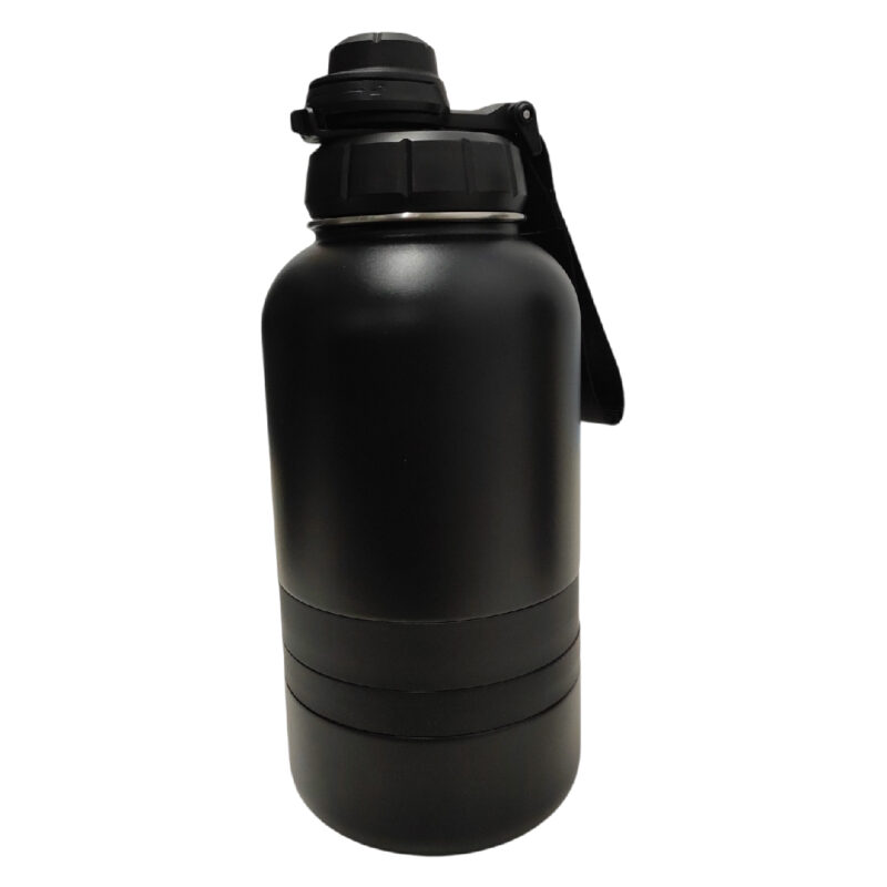 botella 32oz negra con compartimiento acero inoxidable 304