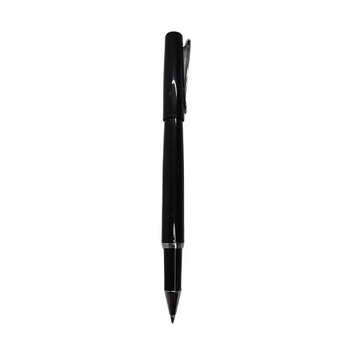 pluma punta fina metálica negro escarchado