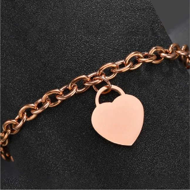 pulsera rígida oro rosa de acero inoxidable