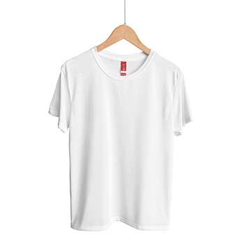 camiseta cuello redondo color blanco poliéster s,m,l,xl,2xl