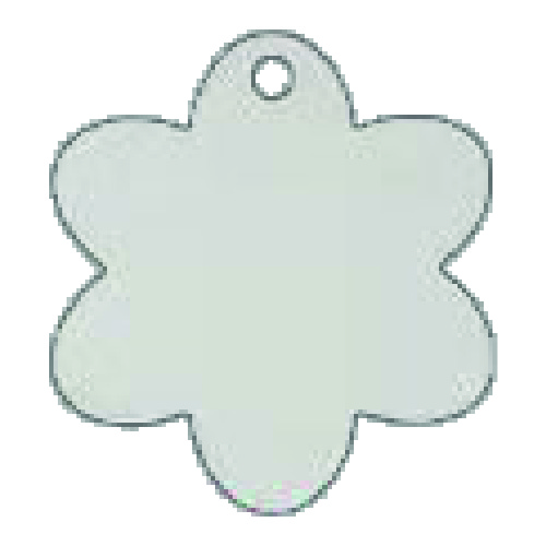 plaquita flor aluminio