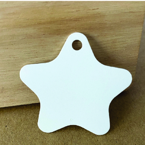 plaquita estrella aluminio