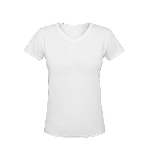 camiseta cuello v dama poliéster s,m,l,xl,2xl